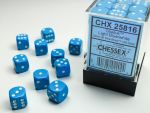 Chessex Opaque 12mm d6 Würfel-Set Hellblau/Weiß (36 Stück)